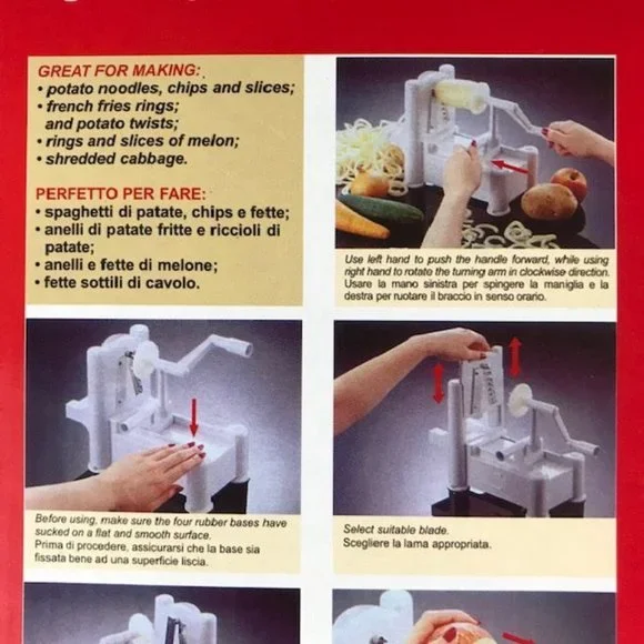 NWOT Spiralizer Turning Slicer with 3 Blades - Picture 7 of 13